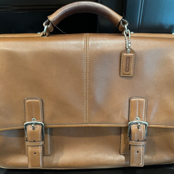 RARE Coach British Tan Portfolio Thompson Briefcase J0669-F06455 - Picture 2 of 16